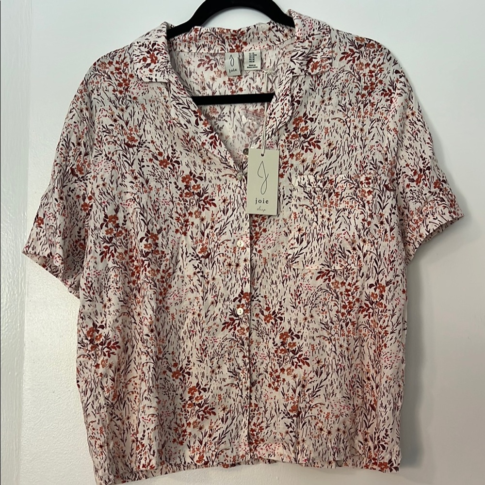 NWT- Joie Floral Pajama Set - Red and White